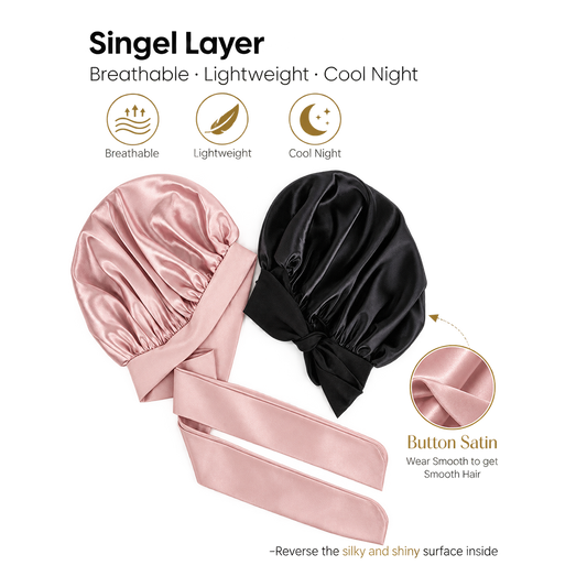 Adjustable Silk-Satin Hair Bonnet – view 2