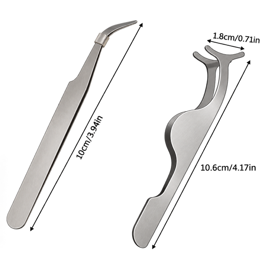 Dual-Ended Lash Applicator Tool and Tweezers – view 2