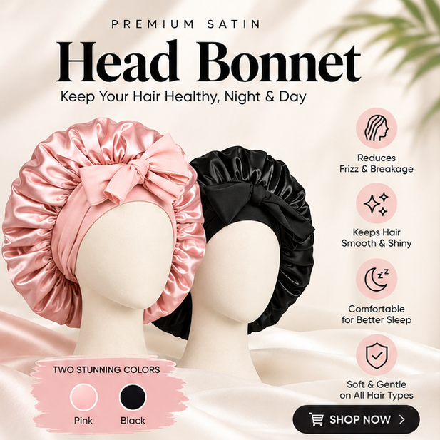Adjustable Satin Hair Bonnet