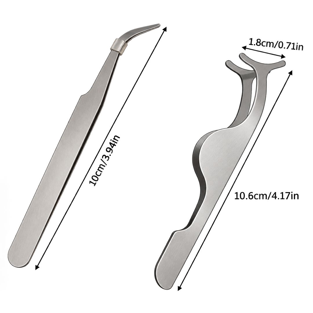 Dual-Ended Lash Applicator Tool and Tweezers – view 2