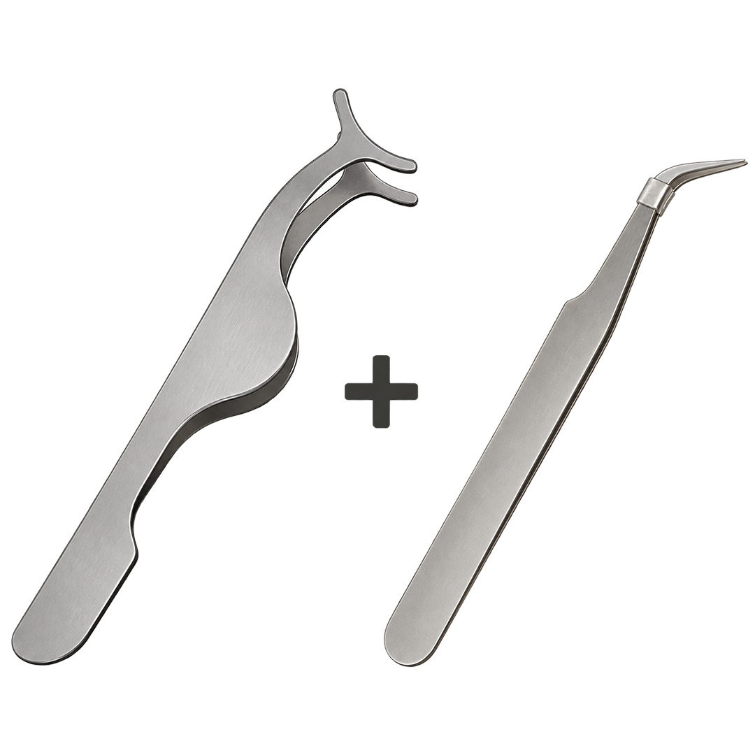 Dual-Ended Lash Applicator Tool and Tweezers