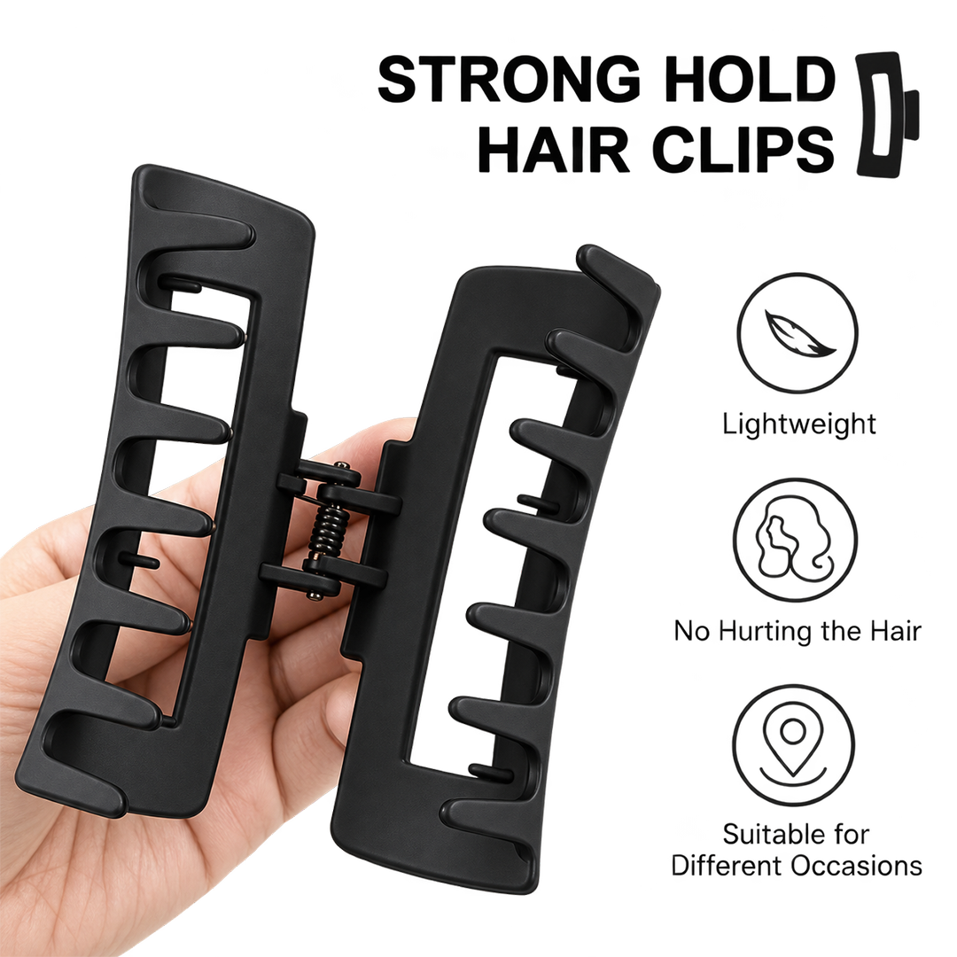 Matte Hair Claw Clips 4 Pack Set – view 3