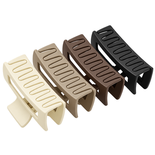 Matte Hair Claw Clips 4 Pack Set