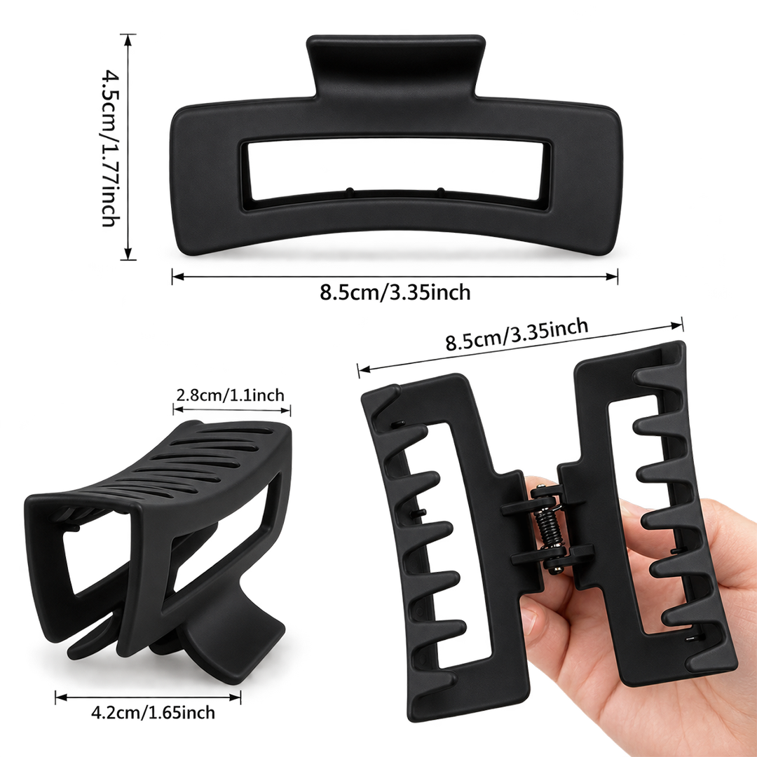 Matte Hair Claw Clips 4 Pack Set – view 2